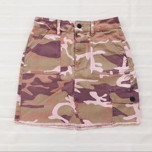 CAMO denim skirt